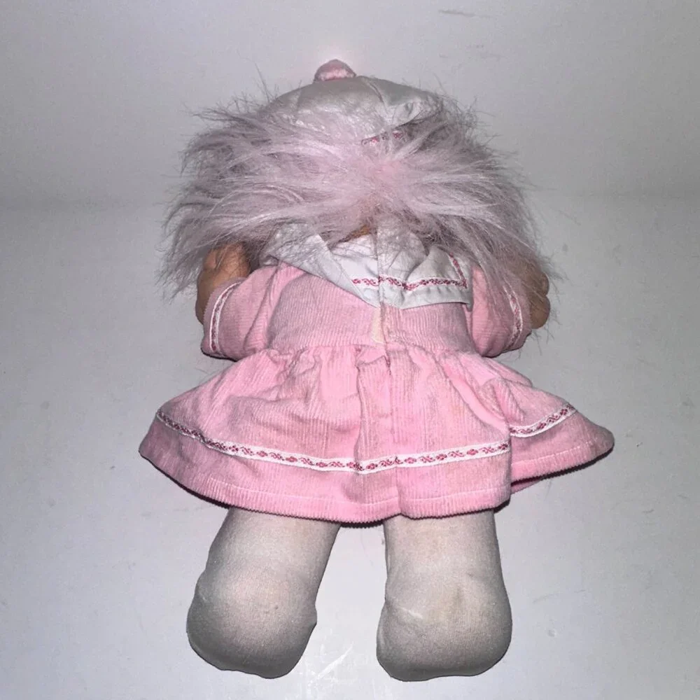 Vintage Troll Kidz Russ Berrie Girl doll Pink Sailor Dress and Hat EUC